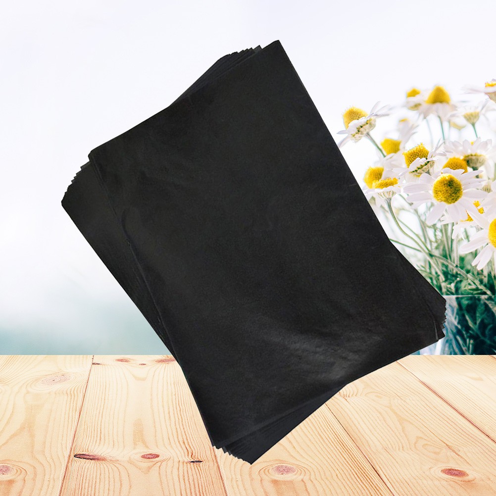 100Pcs Reusable Carbon Transfer Paper Black for Crafts Writing Durable Sheets
