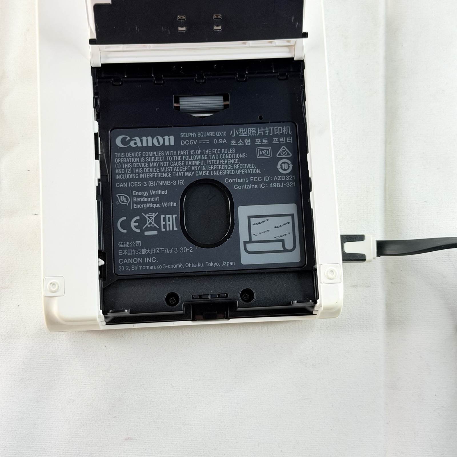 Canon SELPHY Square QX10 Smartphone Printer White (Heavy Duty/Sticker/Compact)