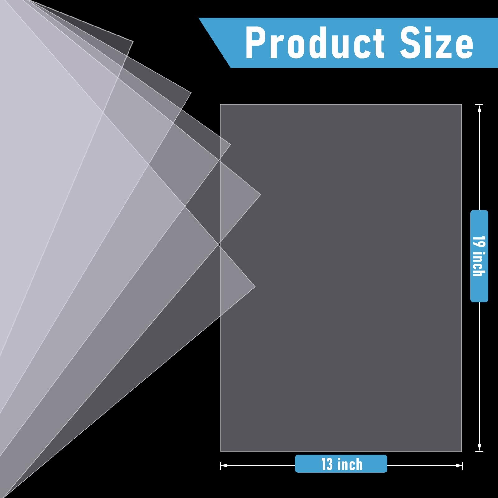 100 PCS 13×19 Inch Waterproof Inkjet Transparency Film Acetate Paper 5 mil
