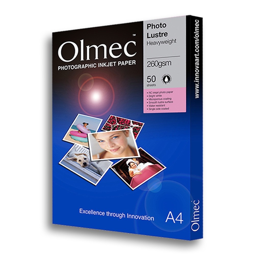 Olmec OLM-059 Photo Lustre Inkjet Printer Paper 260gsm A4 (50 Sheets)
