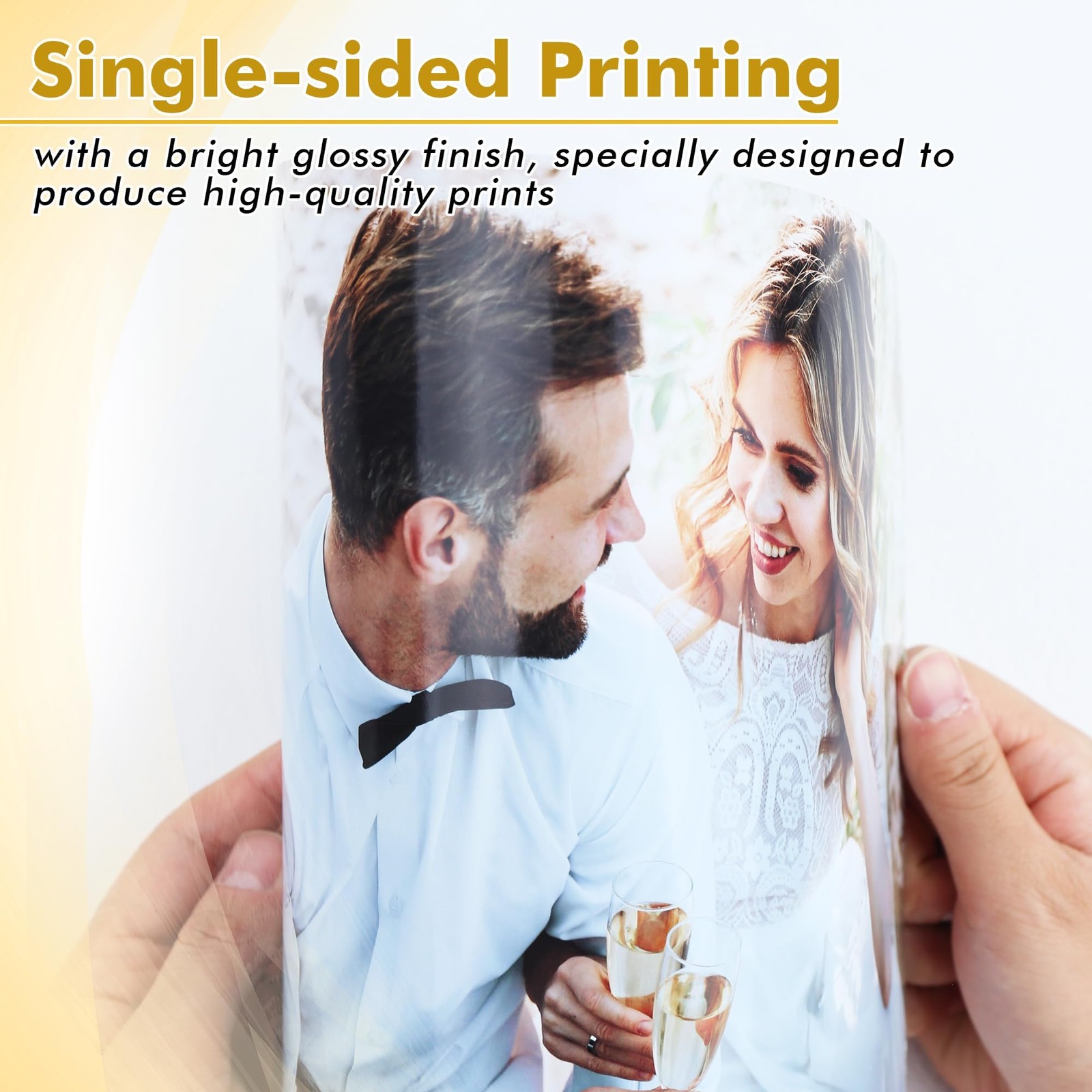Inkjet Printer Paper 36LB, Glossy Surface, 8.5×11, 100 Sheets, White
