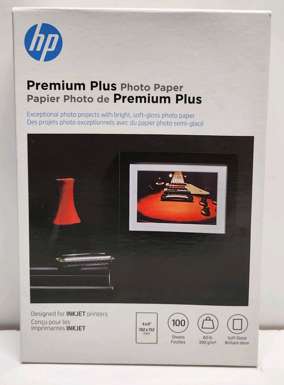 HP Premium Plus Soft Gloss Inkjet Photo Paper 4×6″ 100 Sheets CR666A Qty 2