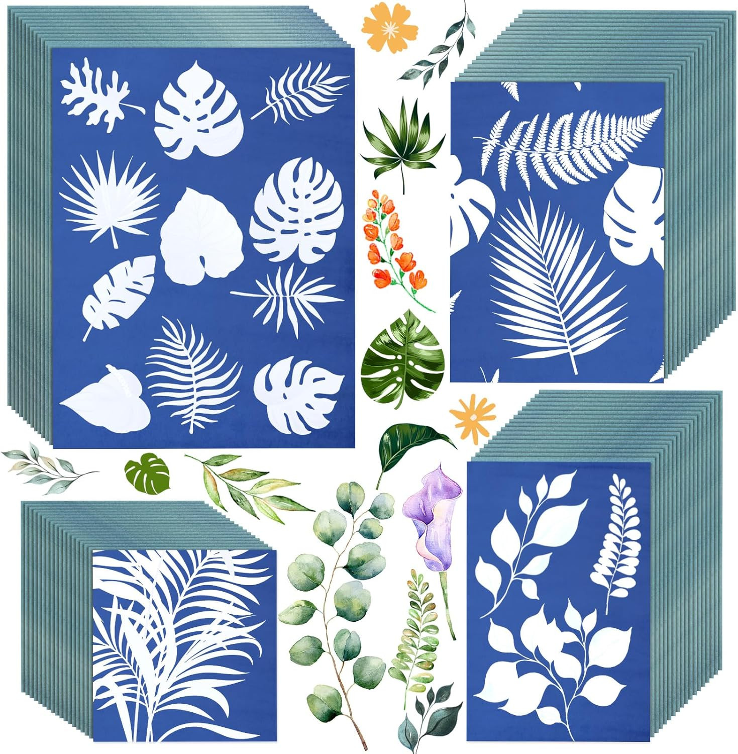 240 Sheets Cyanotype Paper Sun Print Kit A4 A5 A6 Solar Drawing Paper High Sensi
