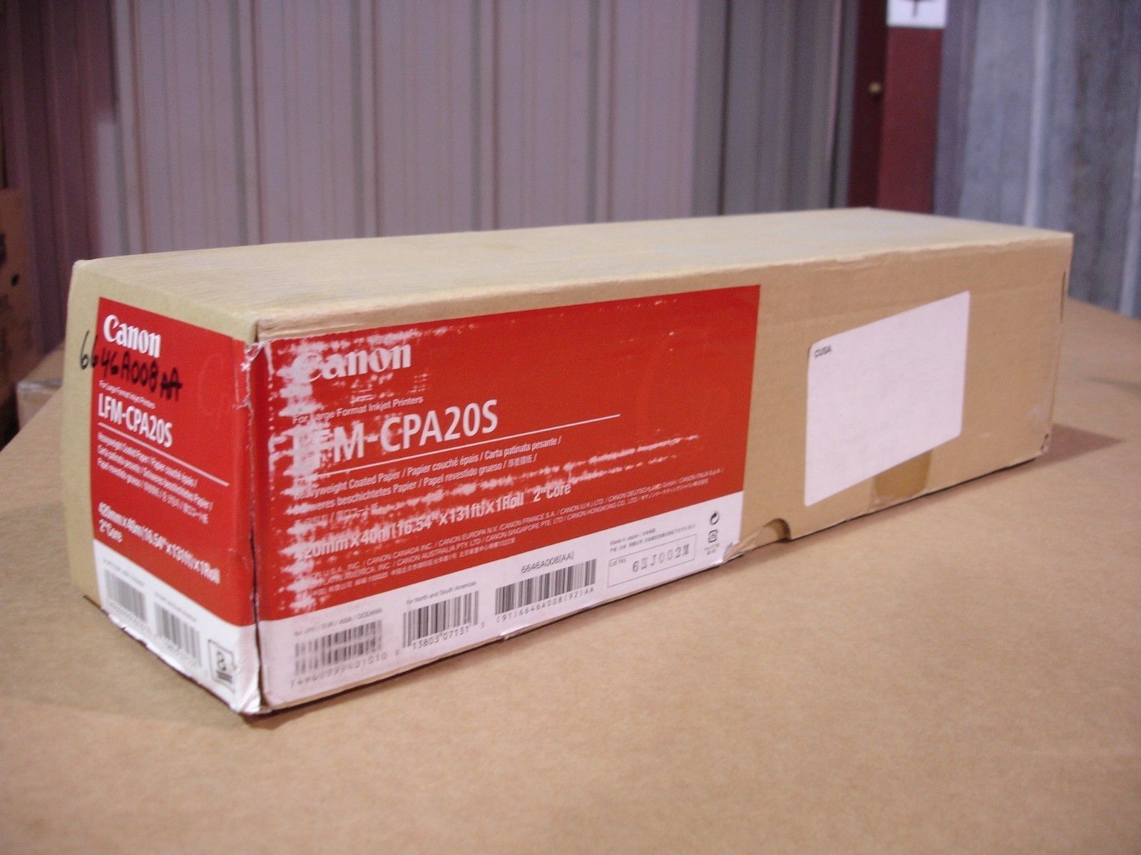 Canon 6646A008AA, LFM-CPA20S heavyweight matte coated paper 16.54″x131′, 2″ core