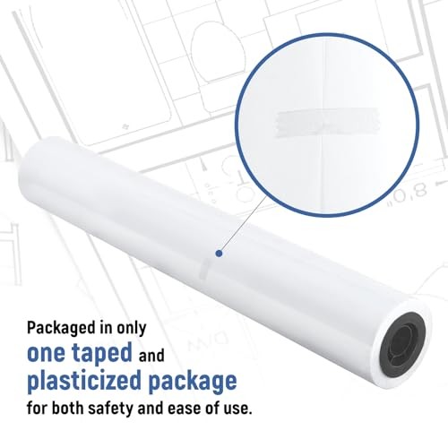 36″ x 150′ Wide Format Plotter Paper, 36 In x 150 Ft | 2″ core 20lb | 4 Rolls