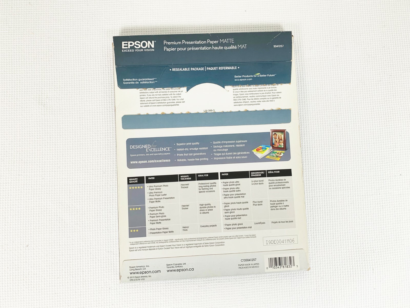 Epson S041257 Premium Presentation Matte Paper 23 Sheets