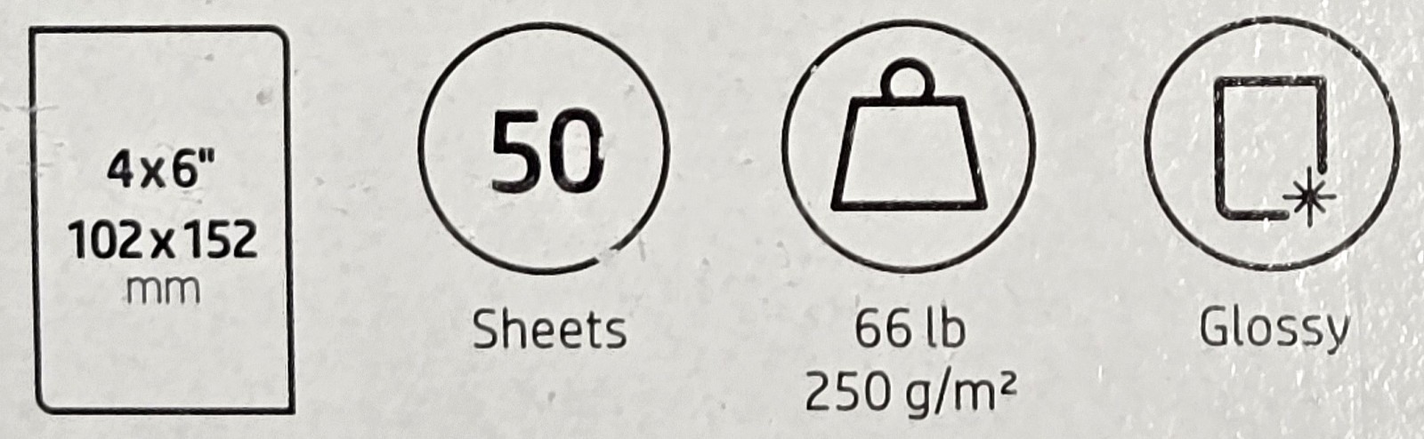 HP Advanced Glossy Photo Paper 4×6 50 Sheets
