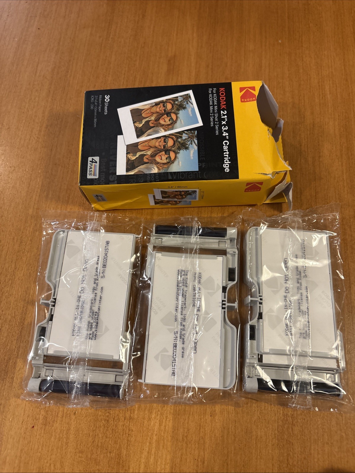 Kodak Cartridge 2.1 X 3.4 30 Sheets For Kodak Mini Shot 2 Series Open Box