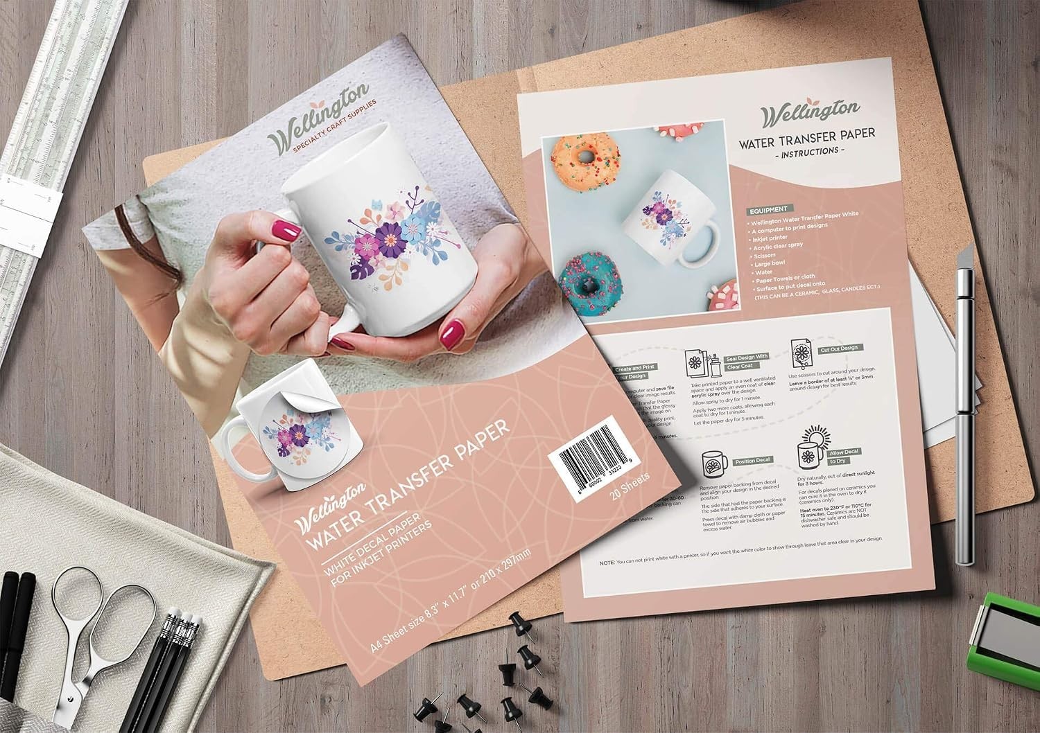 A4 Inkjet Waterslide Decal Paper – 20 Sheets for Creative Projects