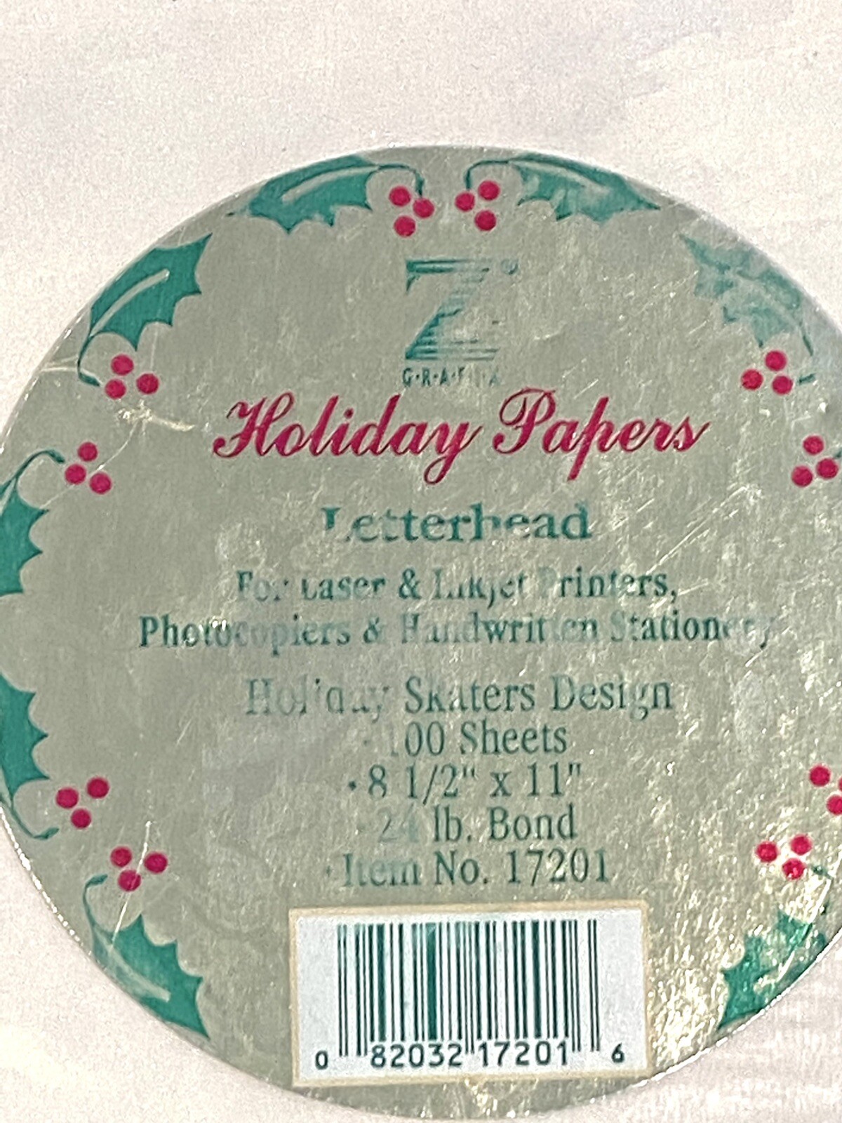 Vintage Z GRAFIX~100 Sheets of 8.5″x11″ HOLIDAY PAPERS for LASER & INJET New