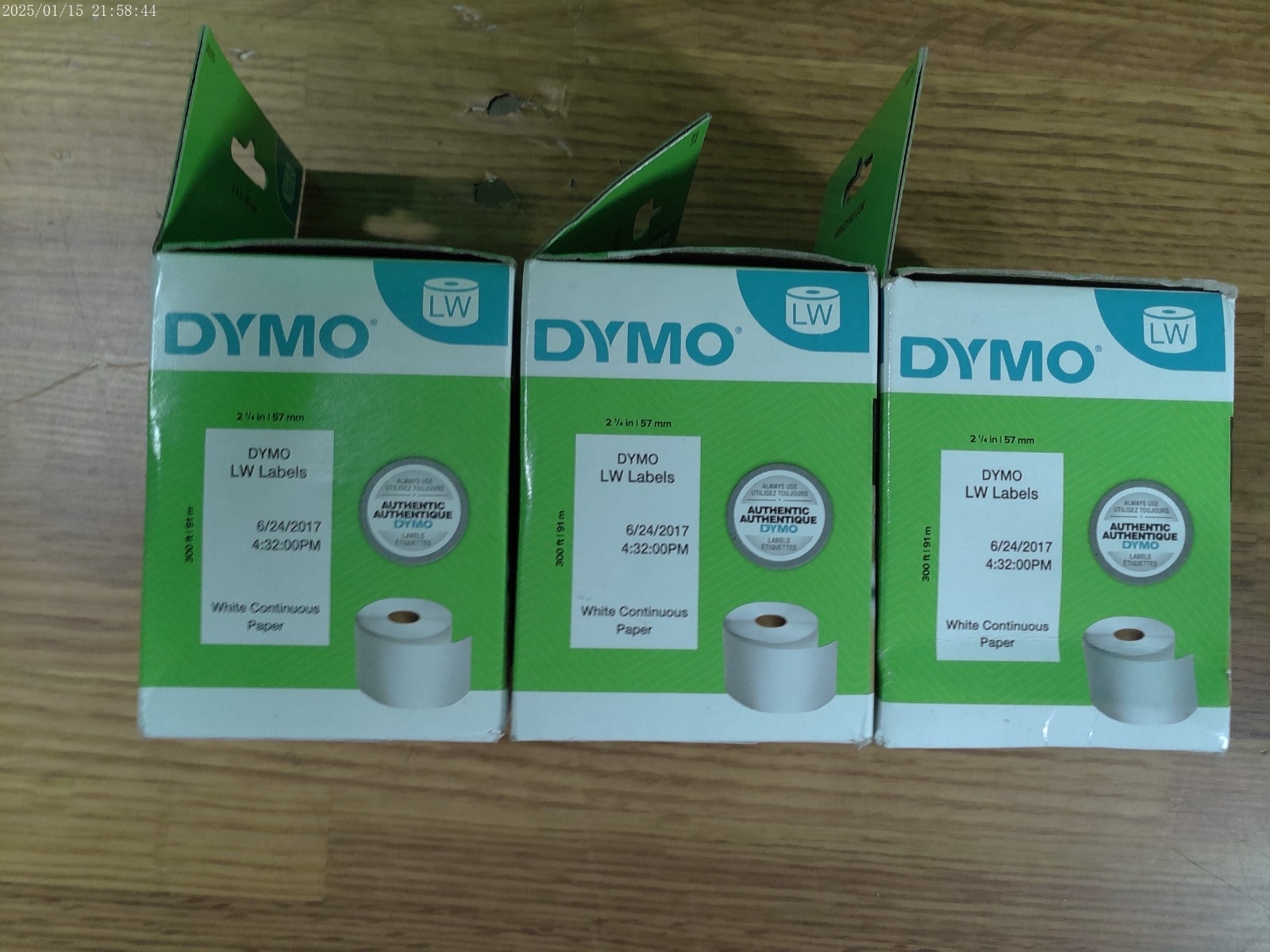 3 DYMO Label Writer 30270 White Continuous Paper Roll 2 1/4″ x 300′ 450 Turbo