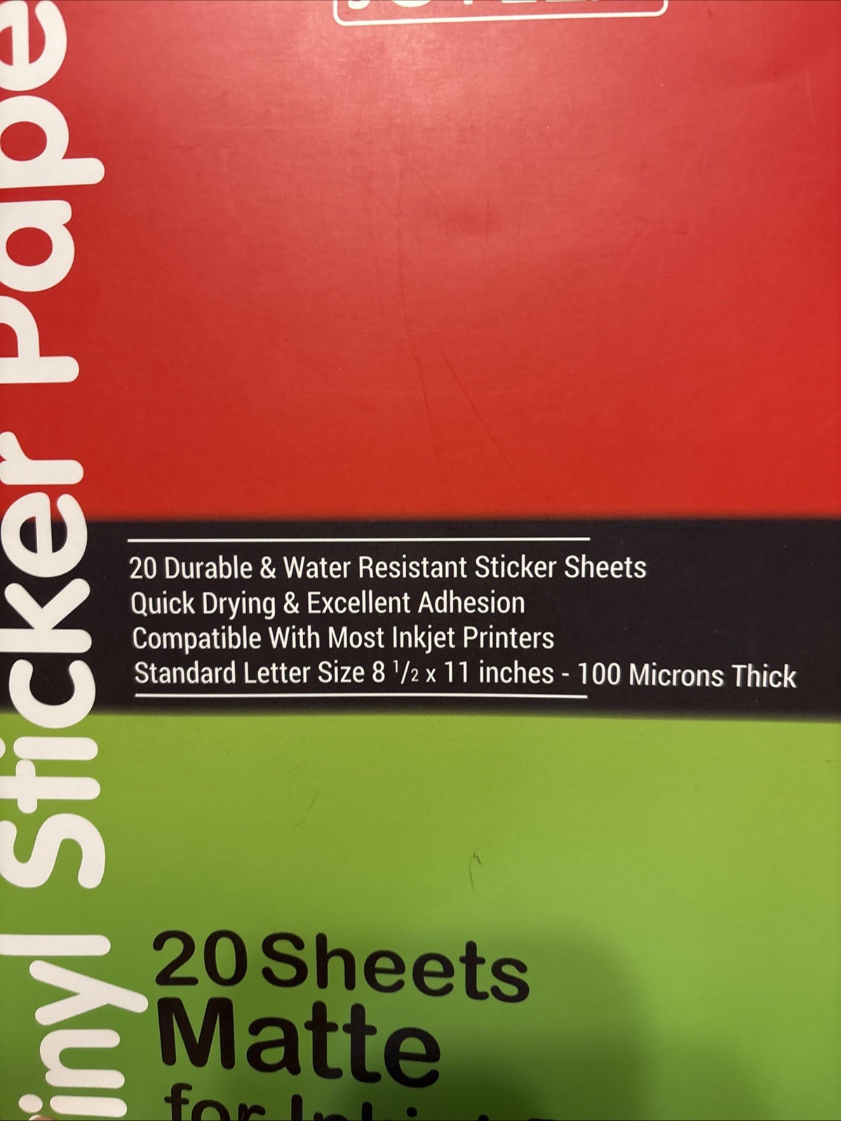 StarCraft Matte Inkjet Printable Adhesive Vinyl Sticker Paper Lot