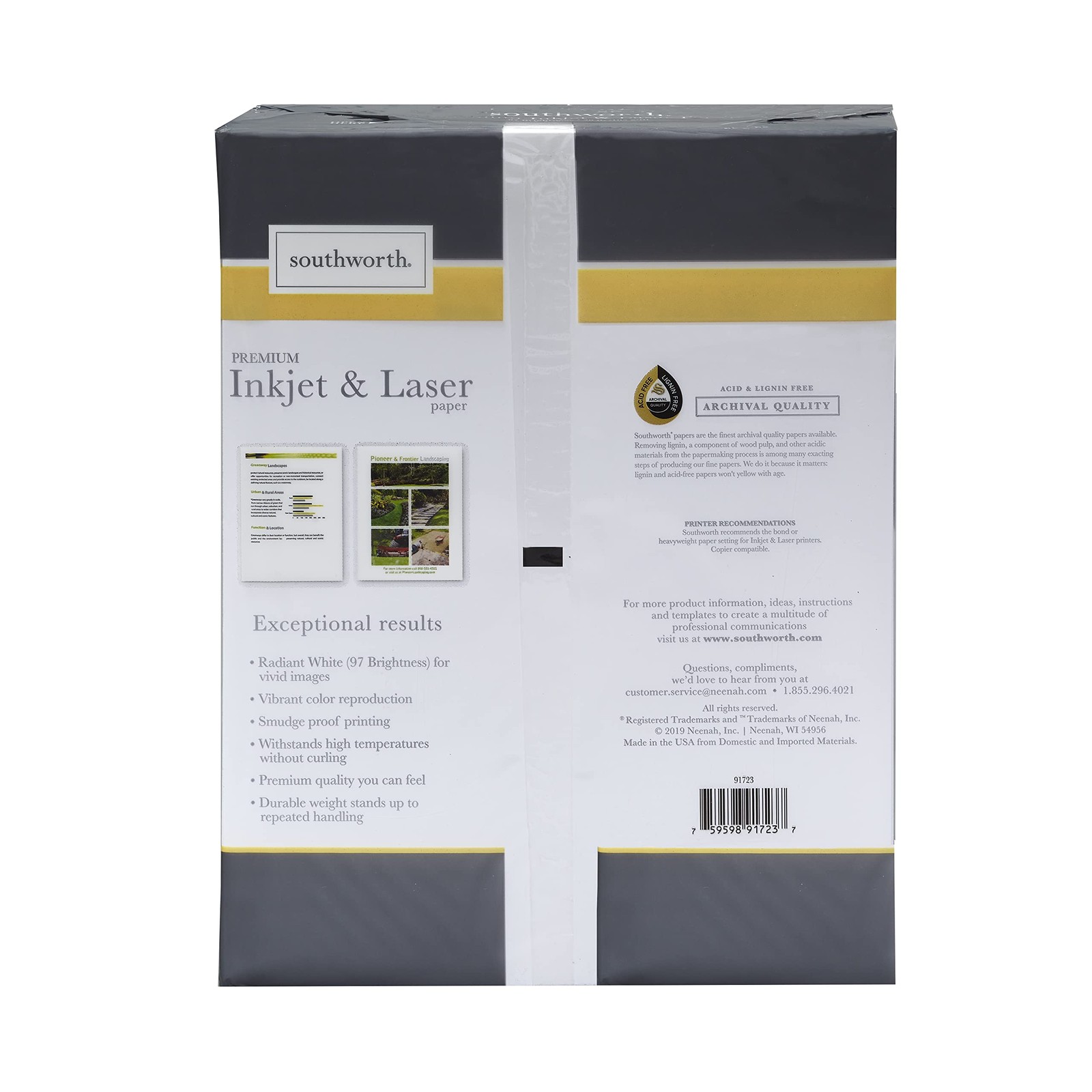 Printer Paper 28lb Letter Size 8.5 x 11 Radiant White 550 Sheets Inkjet Laser