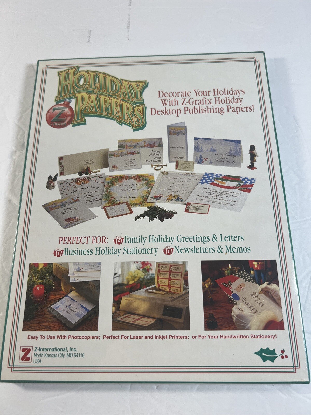 Z-Grafix Holiday Papers (Holiday Skaters Design) 100 Sheets 8.5/11 #17201