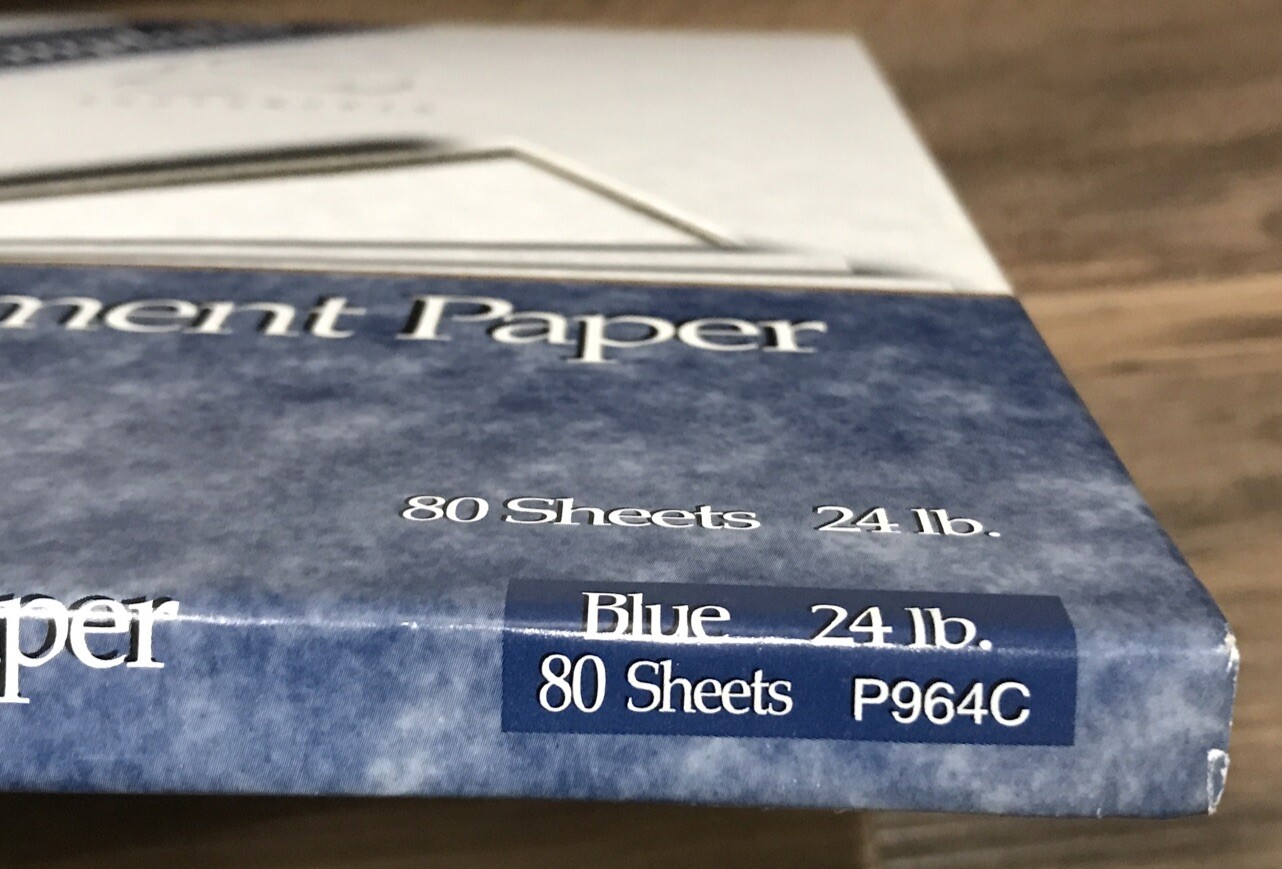 Southworth Blue Parchment Paper 24lb. 8-1/2″x11″ 80 Sh/PK Blue P964C