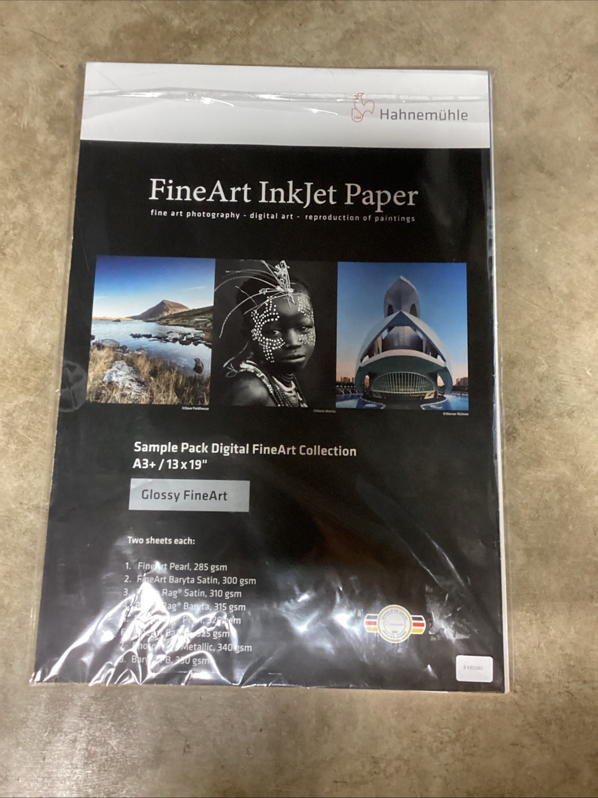 Hahnemuhle Fine Art Ink Jet Paper Sample Pack 16 Pieces 13×19 Inches