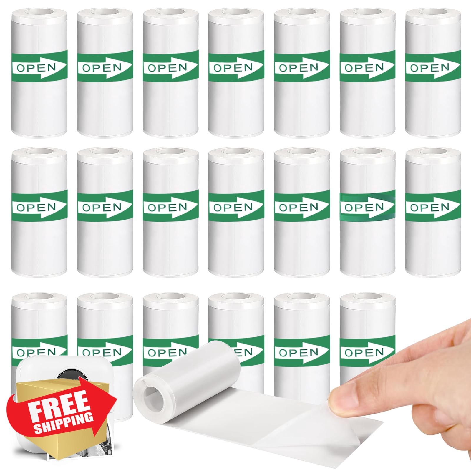 GULAYA 20pc Mini Printer Paper Thermal Sticker 5.7cm