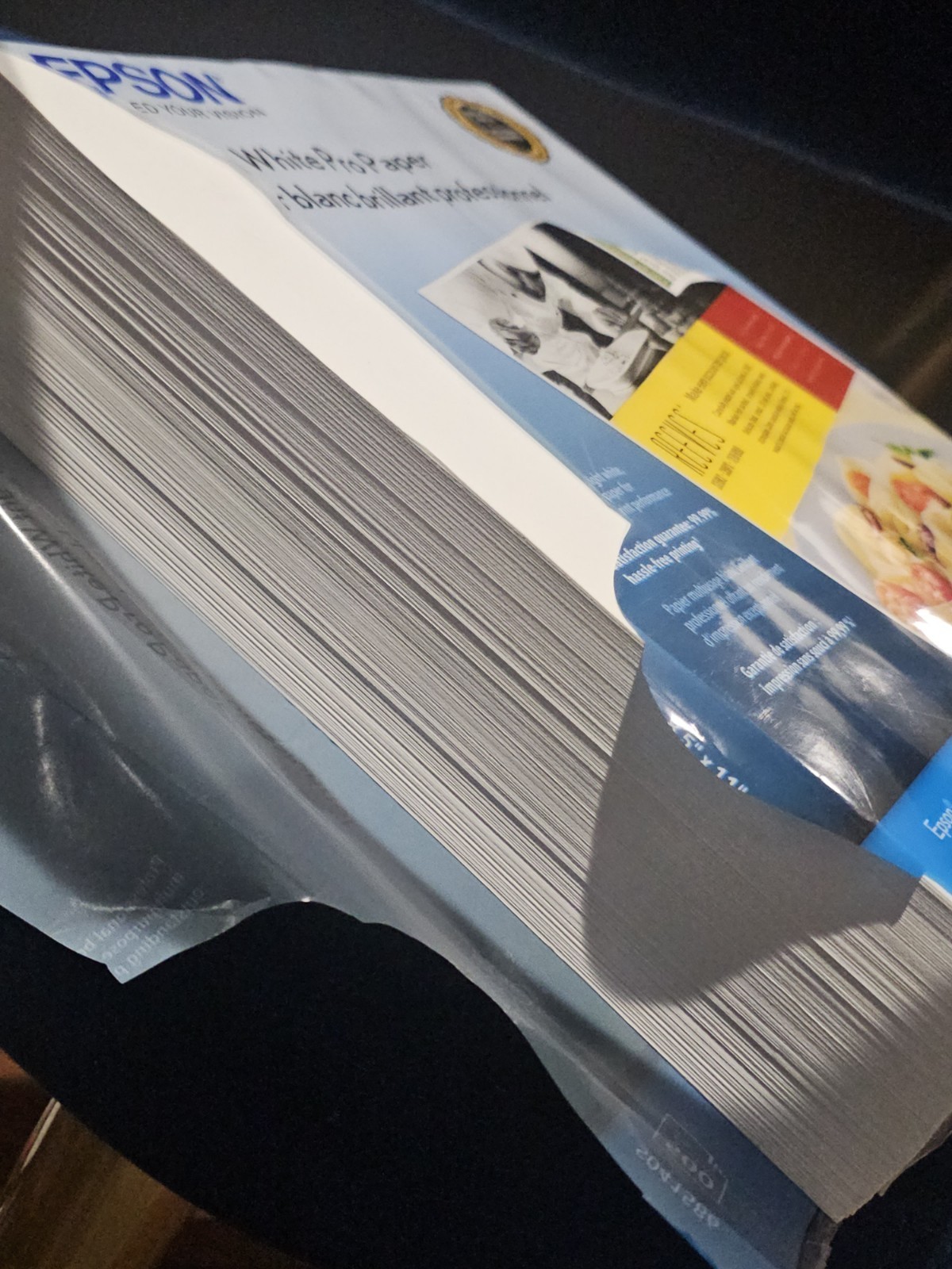 Epson Bright White Pro Paper 24 lb 8.5″ x 11″ ▪︎ 500 Sheets/Pack ◼️ DAMAGED PKG
