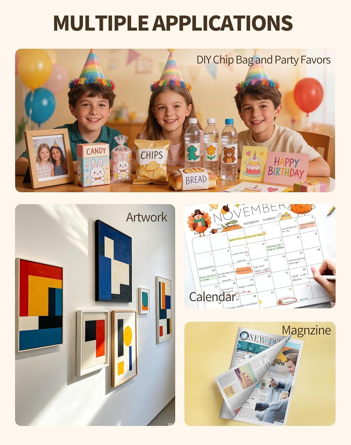 Thin Quick-Dry Glossy Paper for Inkjet, 135gsm, Ideal for DIY & Custom Prints