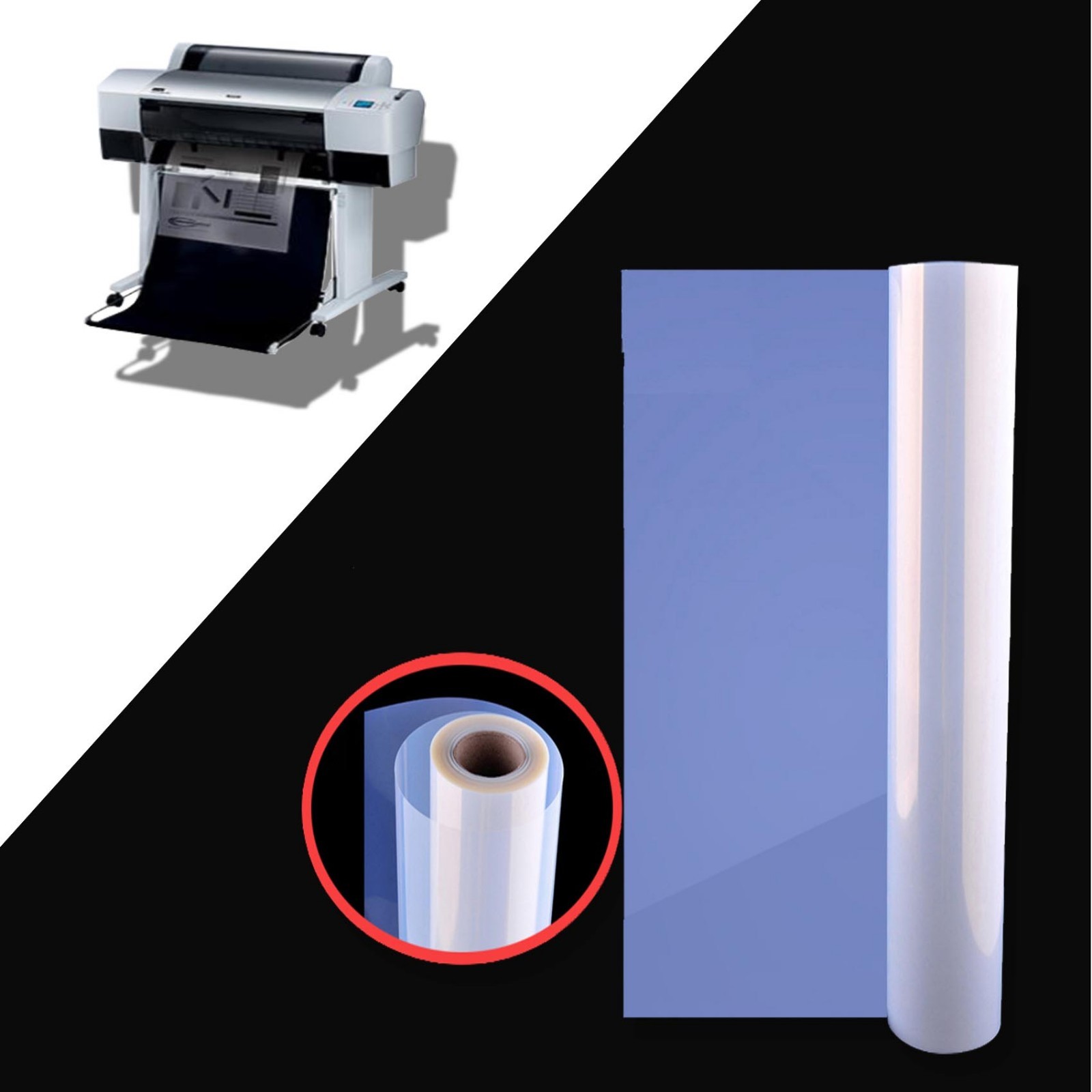 44″x100ft Waterproof Inkjet Instant Dry Screen Printing Transparency Film