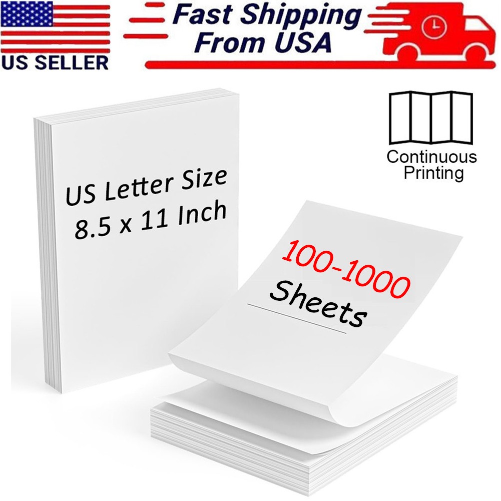 100-1000 Sheets 8.5″x11″ Thermal Printer Paper US Letter Size Thermal Paper lot