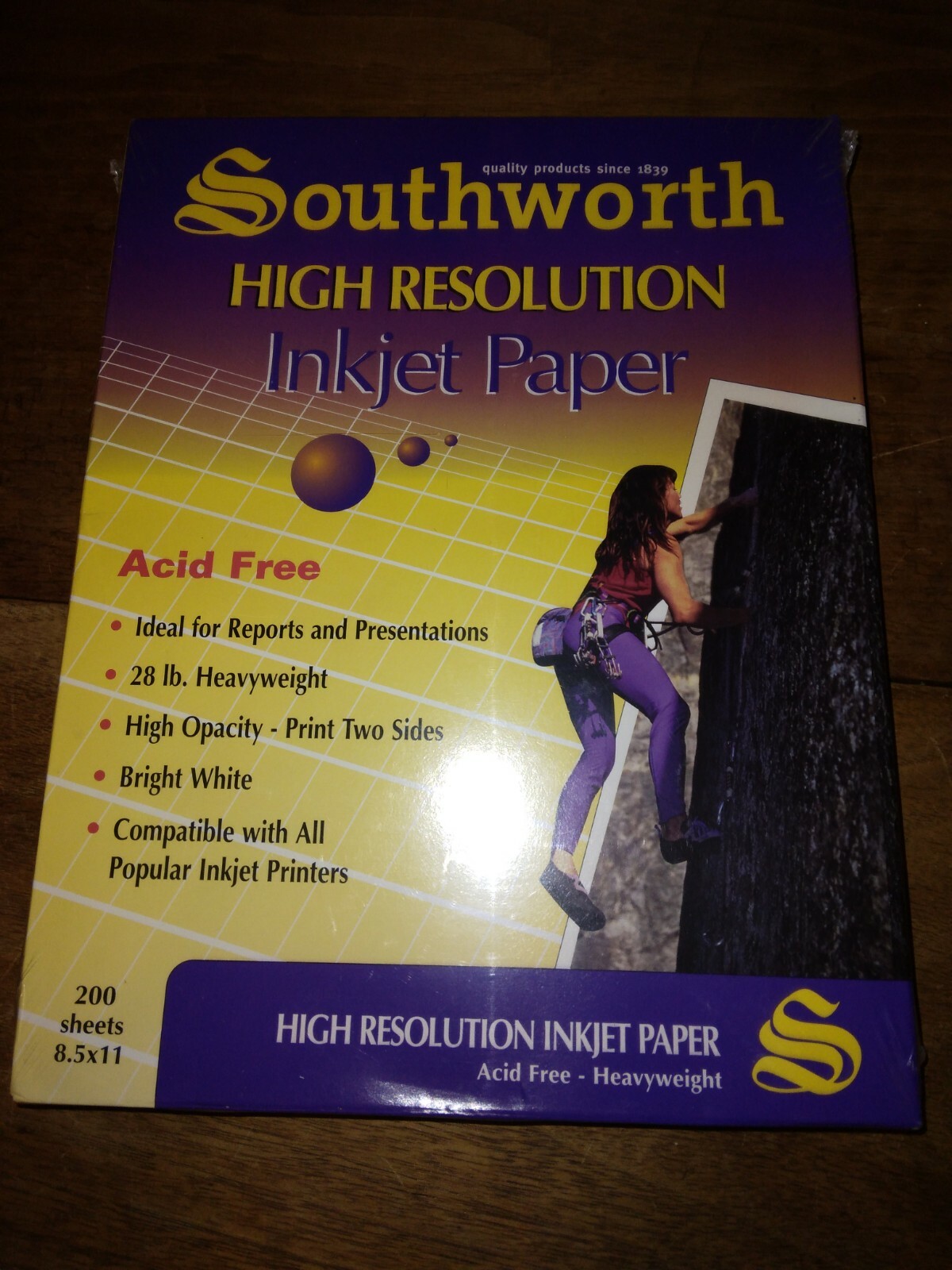 8.5×11″ Inkjet High Resolution Bright White Paper Acid Free Heavyweight 200 New