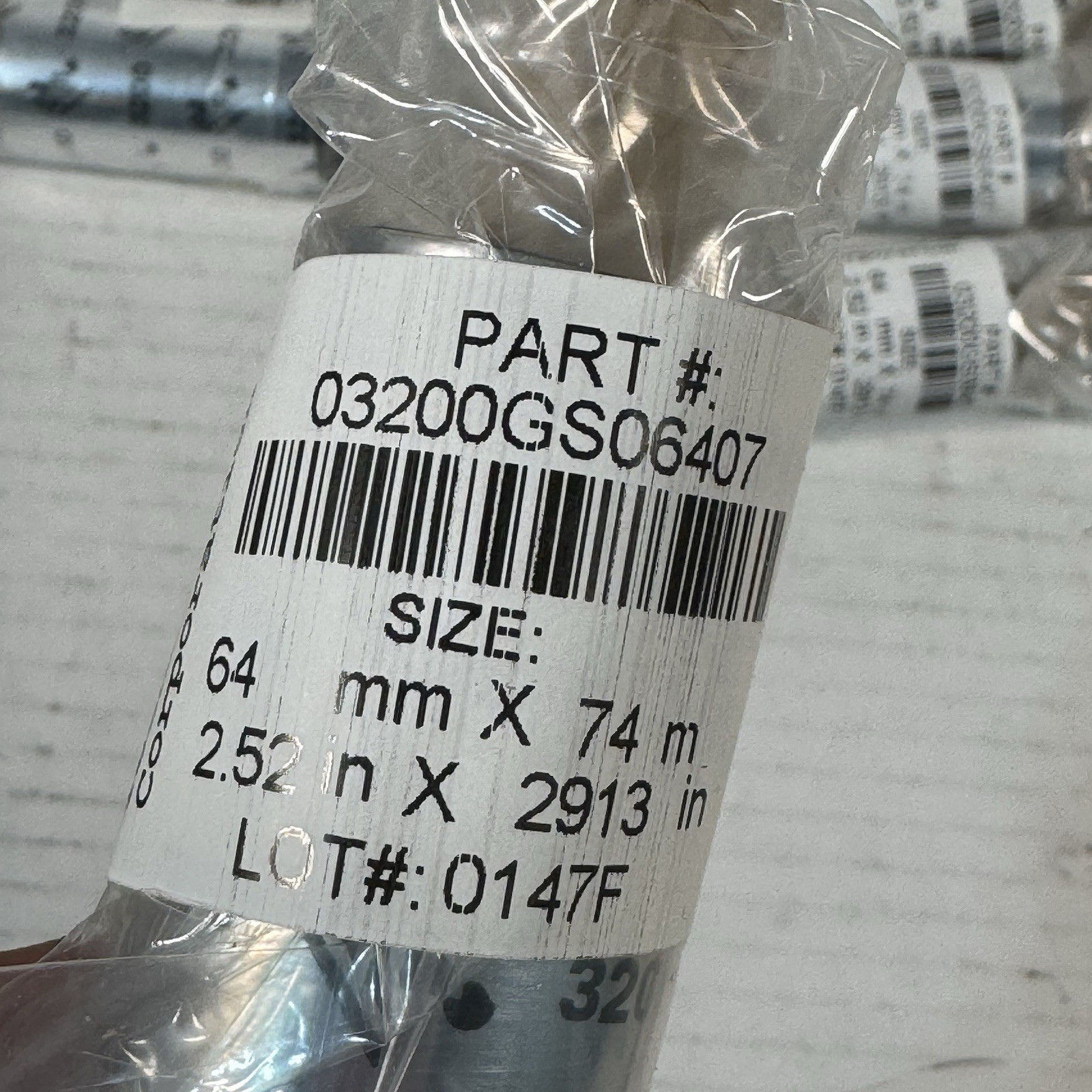 Zebra 2.52 x 2913″ 3200 Wax Resin Ribbons 03200GS06407 Genuine OEM – 18 Rolls
