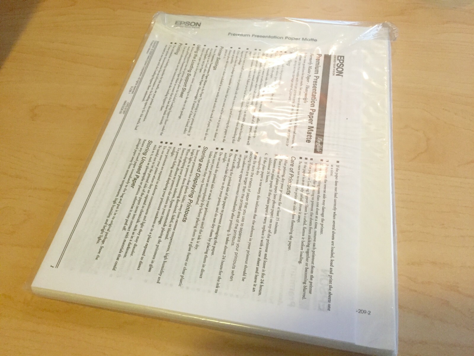 Epson Premium Presentation Paper Matte Paper S041257 — New 40/50 sheets