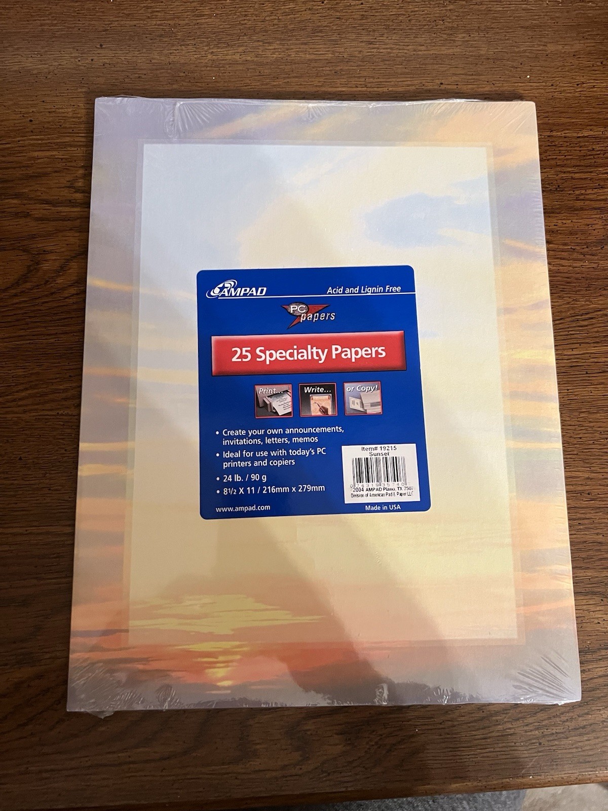 Vintage AMPAD 25 Specialty PC Copy Printer Paper Sunflower Heart Rainbow Sealed