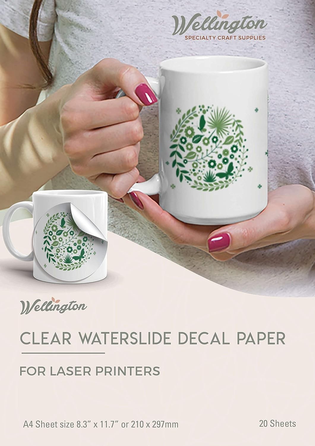 Waterslide Decal Paper Laser Clear 20 Sheets A4 – 20 Sheets, –