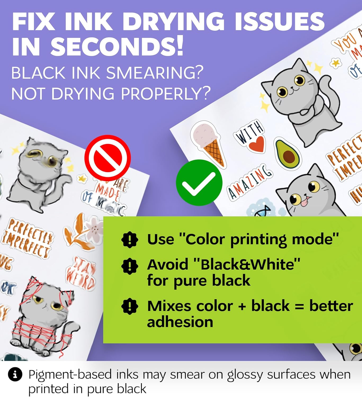Premium Printable Vinyl Sticker Paper for Inkjet Printer and Laser – 20 White Gl