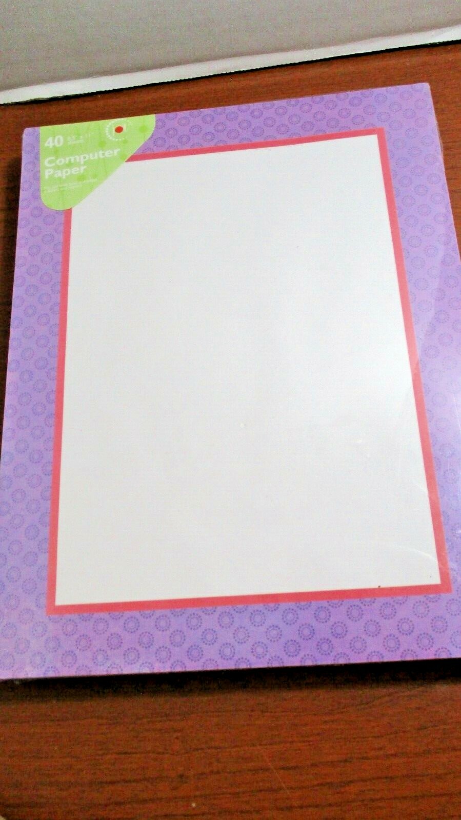 40 Sheets PURPLE CIRCLE DESIGN COMPUTER Scrapboook PAPER~8.5″ x 11″~NIP