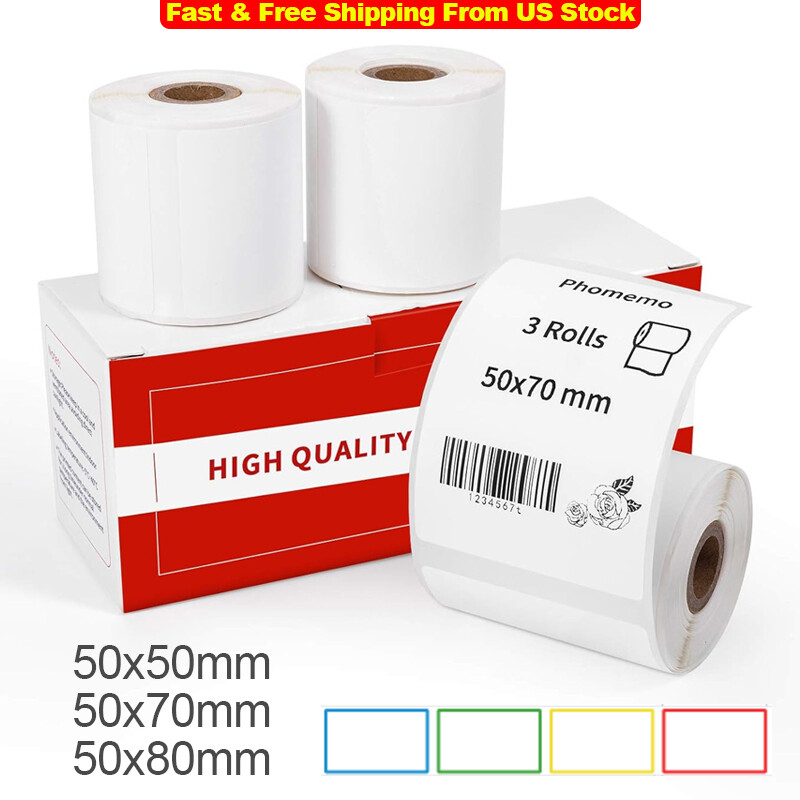 50mm Sticker Label Self-Adhesive Thermal Paper for Phomemo M110/M200 Printer