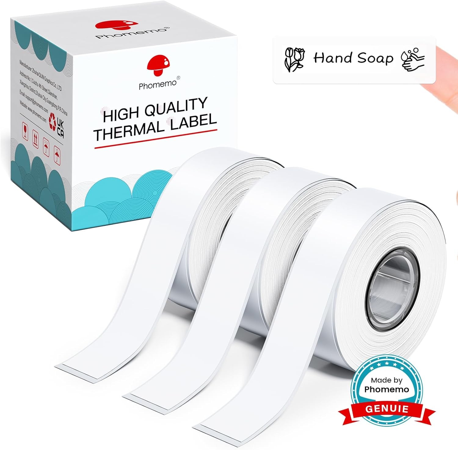 Phomemo D30 Label Tape, Continuous 0.59″ x19.69ft Print Master Label Maker Refil