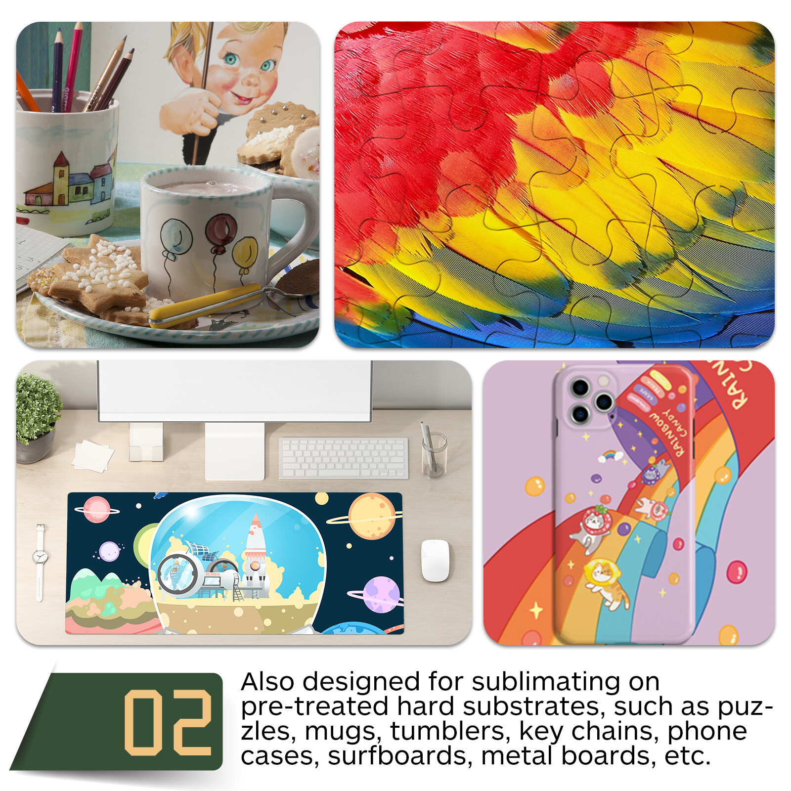 Lot Bulk 125g A-SUB Sublimation Paper 8.5×11 8.5×14 11×17 13×19 110-1100 Sheets