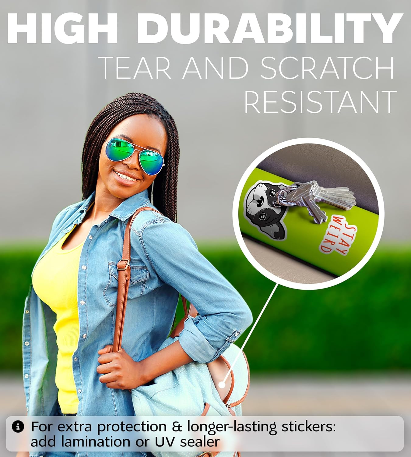 Premium Printable Vinyl Sticker Paper for Inkjet Printer and Laser – 20 White Gl