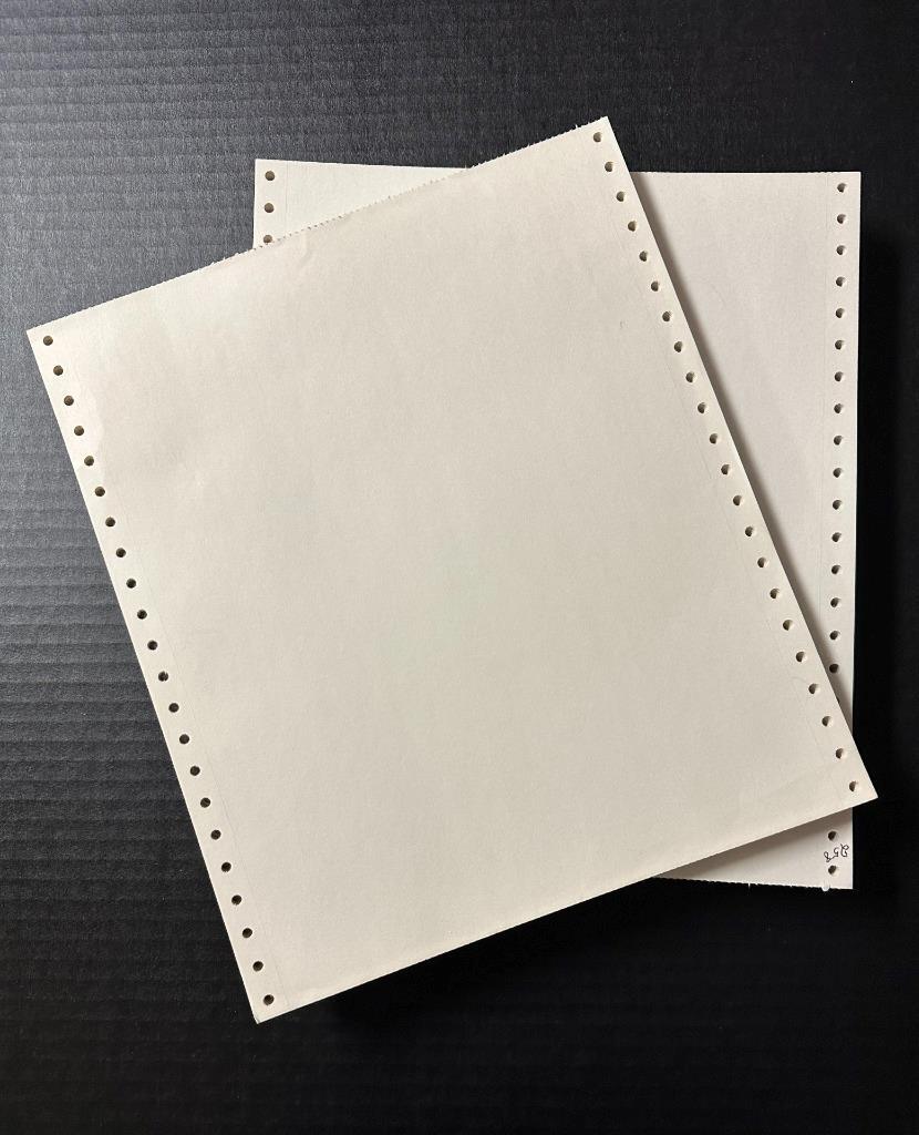 365 Sheets White Tractor Feed Continuous Printer Paper Dot Matrix