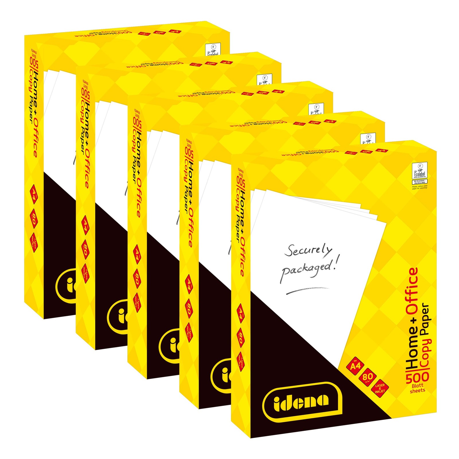 90950 Copy Paper A4, 5 Packs of 500 Sheets 80gsm, White Printer Paper…