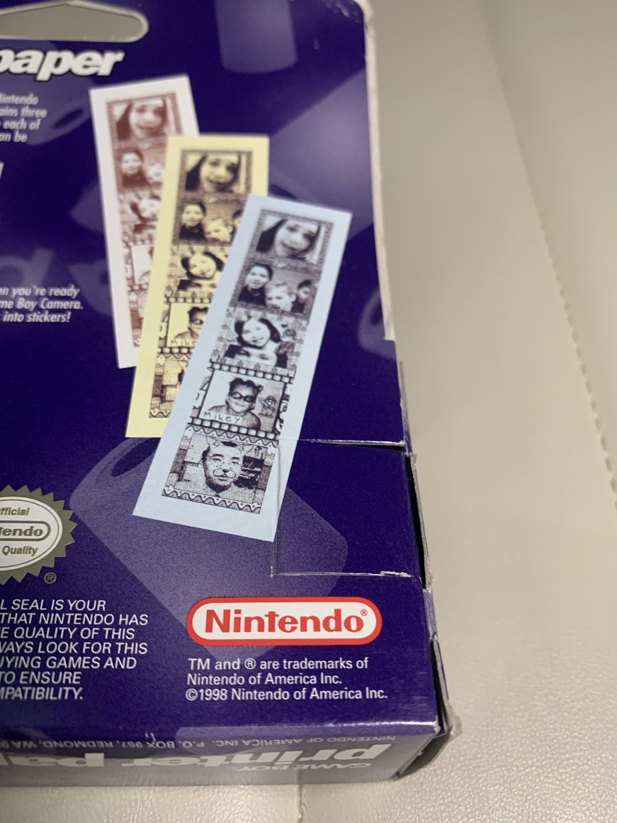 NEW Sealed Game boy Color PRINTER PAPER 3 ROLLS refill carton box by Nintendo