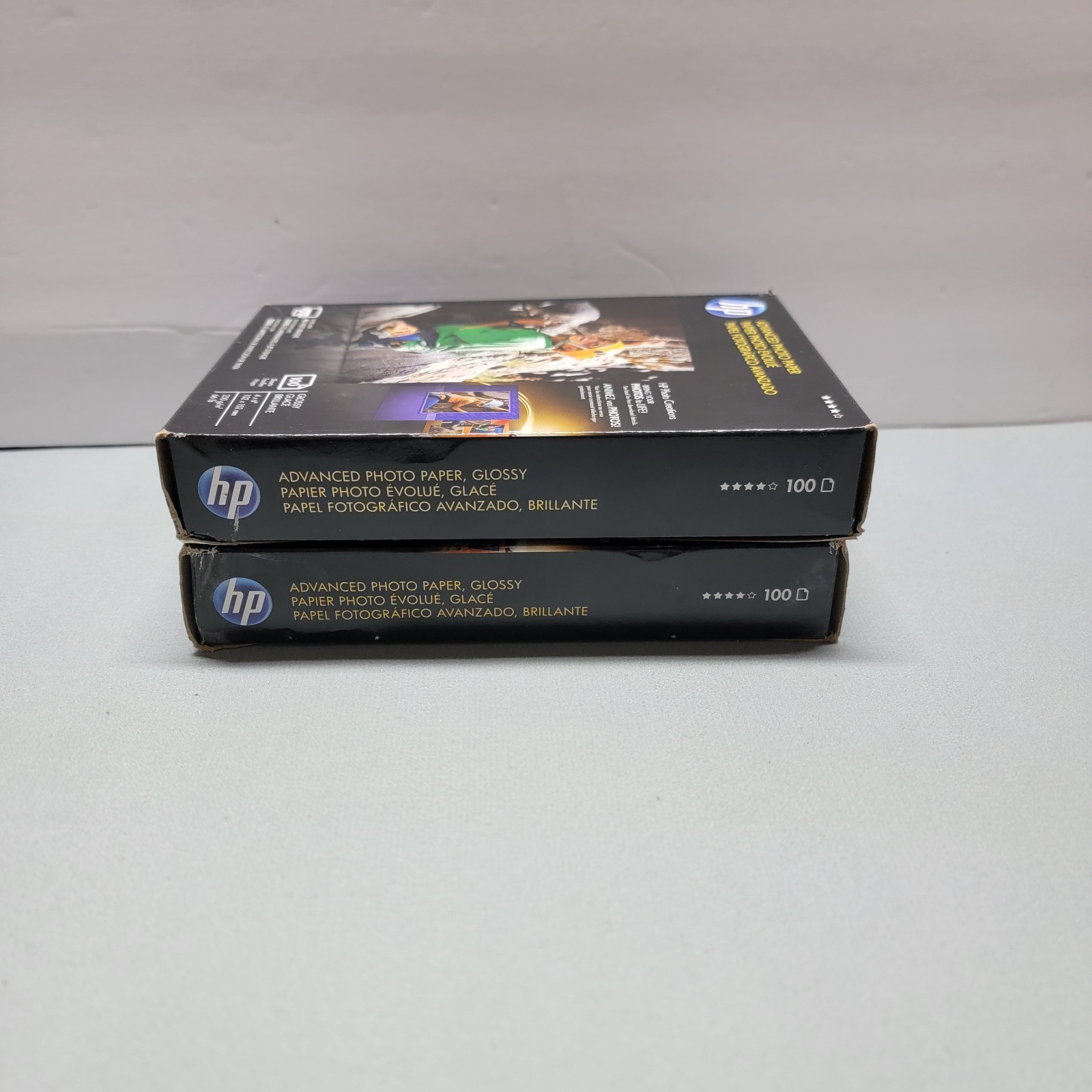 2 -HP Advanced Photo Glossy Q6638A Paper 100 Sheets 4×6 66lb All InkJet Printers