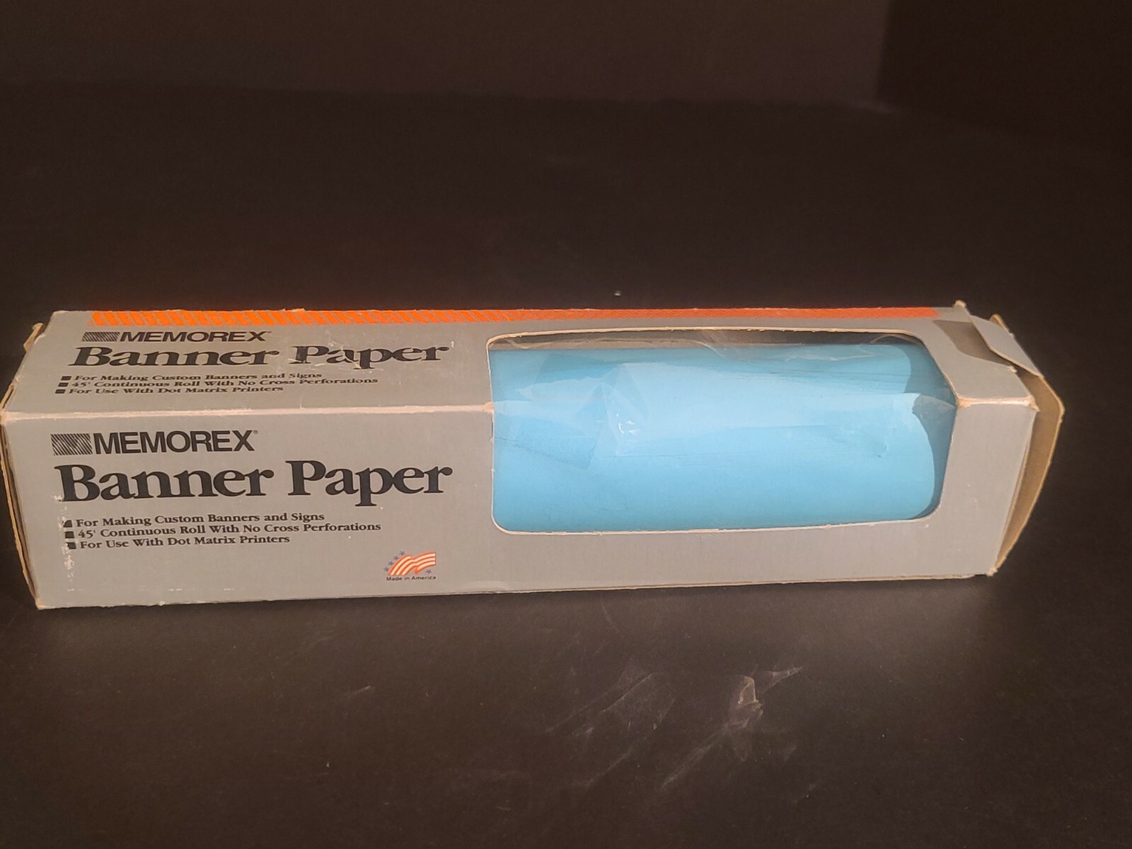 NEW IN BOX Memorex Banner Paper Bold Blue Dot Matrix Printer-I