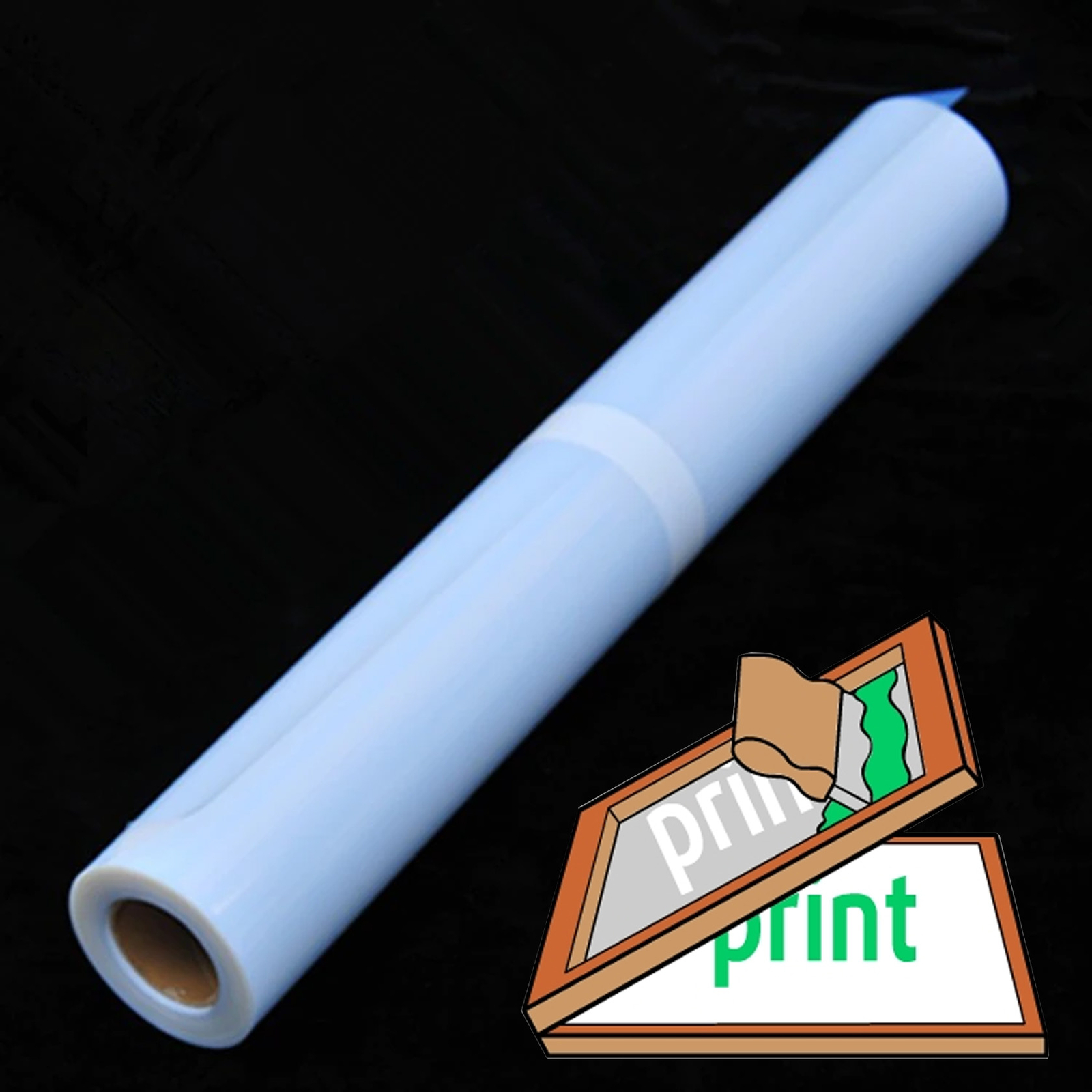 Waterproof Inkjet Milky Transparency Film for Silk Screen Printing 13″x100ft