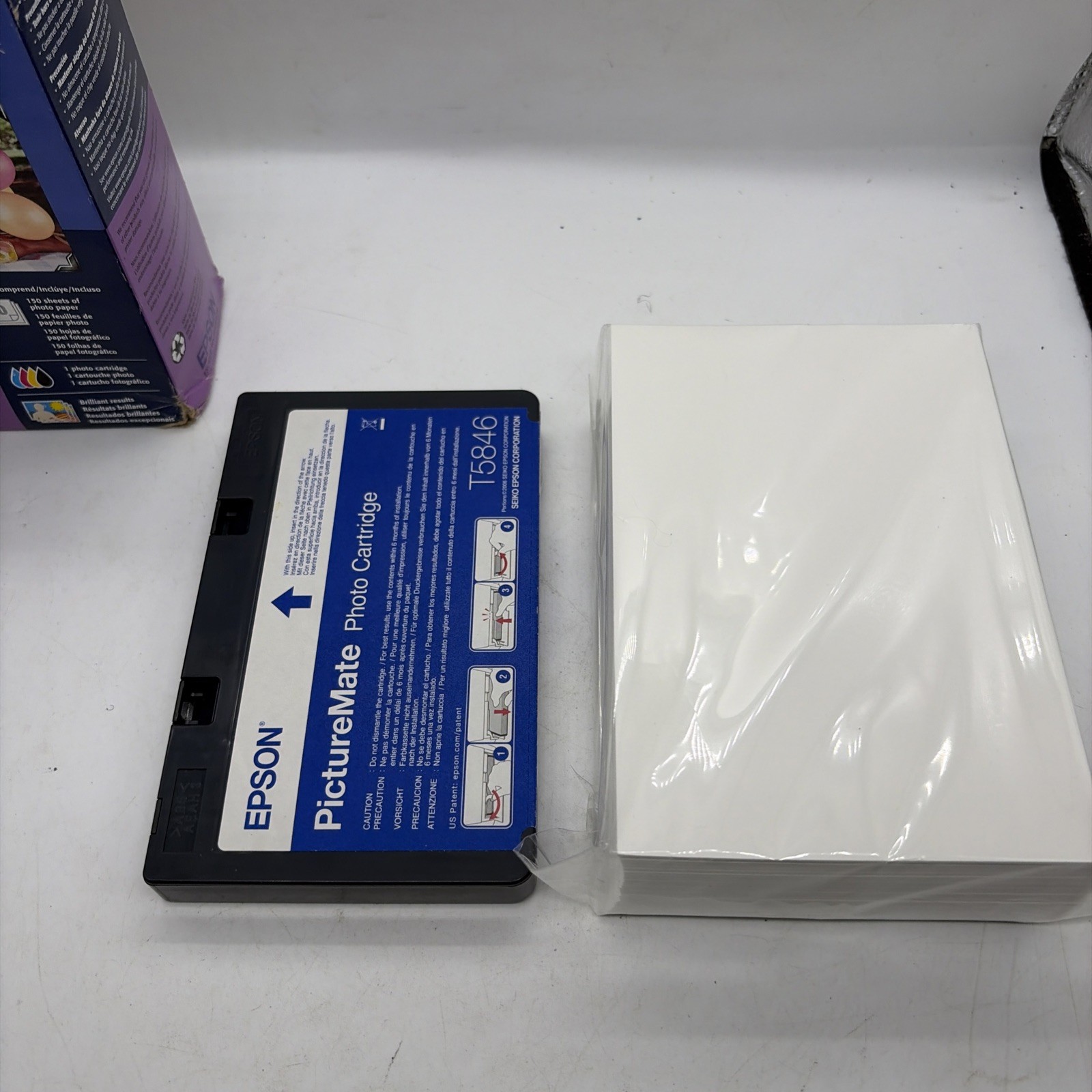 EPSON T584 Standard Capacity Ink & Paper Combo Pack