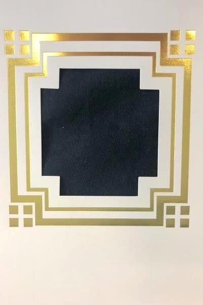 Lot of 2 Paper Direct Cream Foil Window Presentation Covers – New