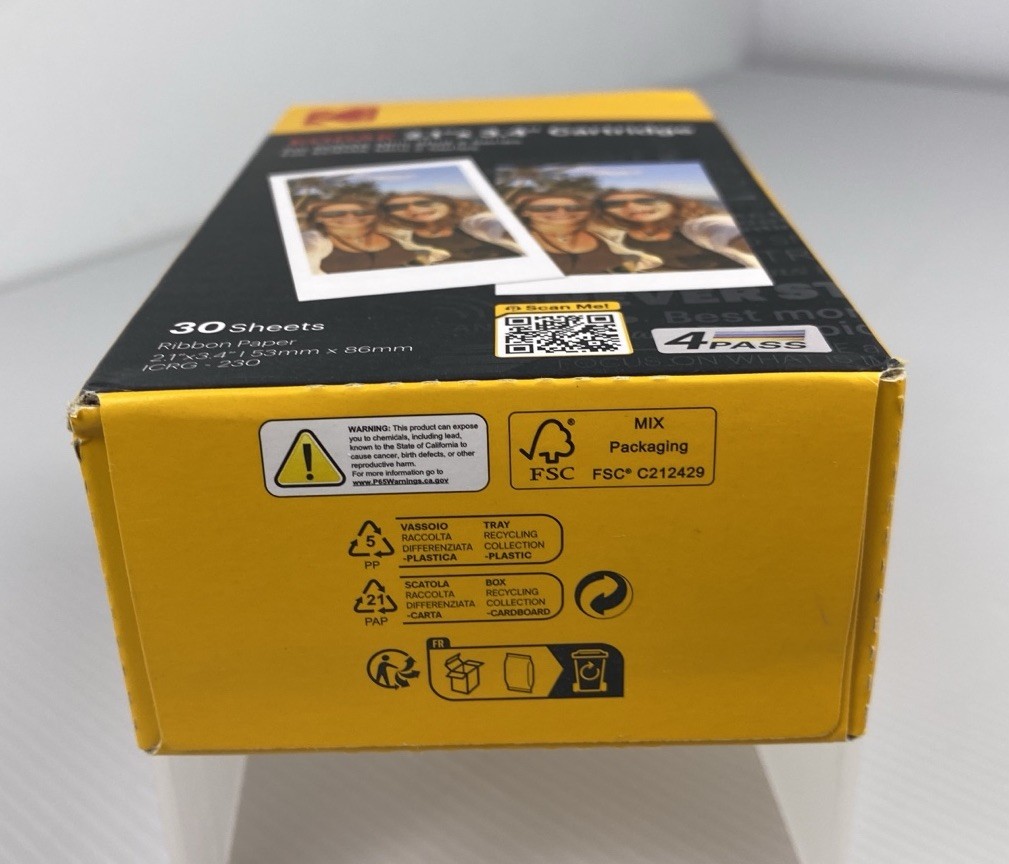 New Kodak Cartridge 2.1″ x 3.4″ 30 Sheets For Kodak Mini Shot 2 Series