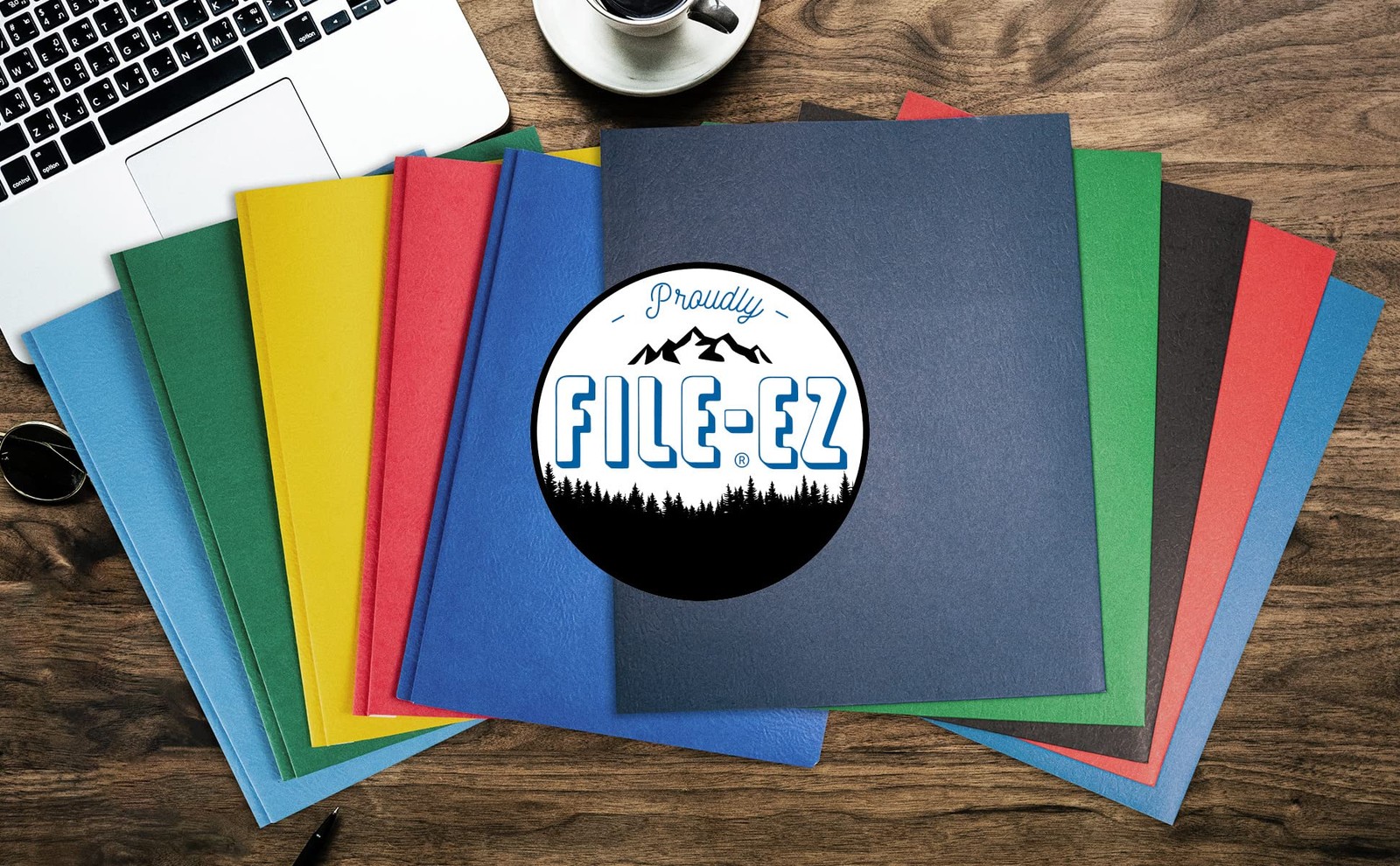 Two-Pocket Folders, 25-Pack, Textured Paper, Letter Size (EZ Yellow 25 Folders
