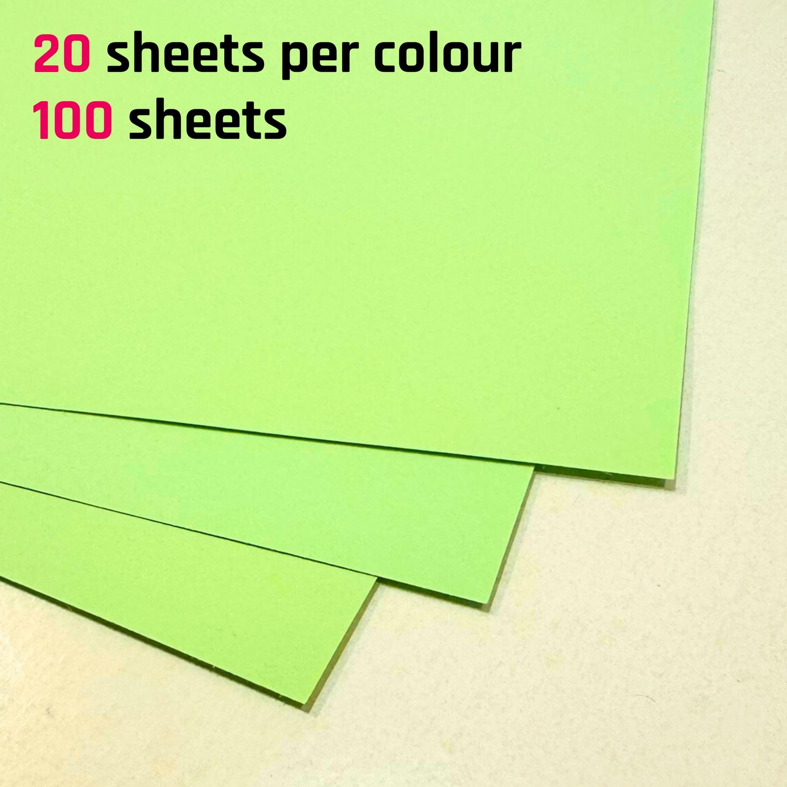 100 Sheets – A4 120gsm Clay Paper Colourful Coloured Paper 5 Colours
