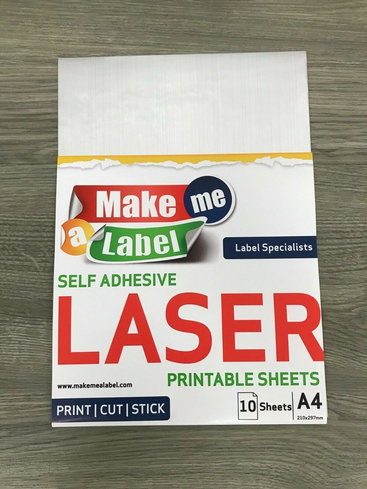 10 A4 Premium BRUSHED SILVER Self Adhesive LASER Printable Film Sticker Sheets