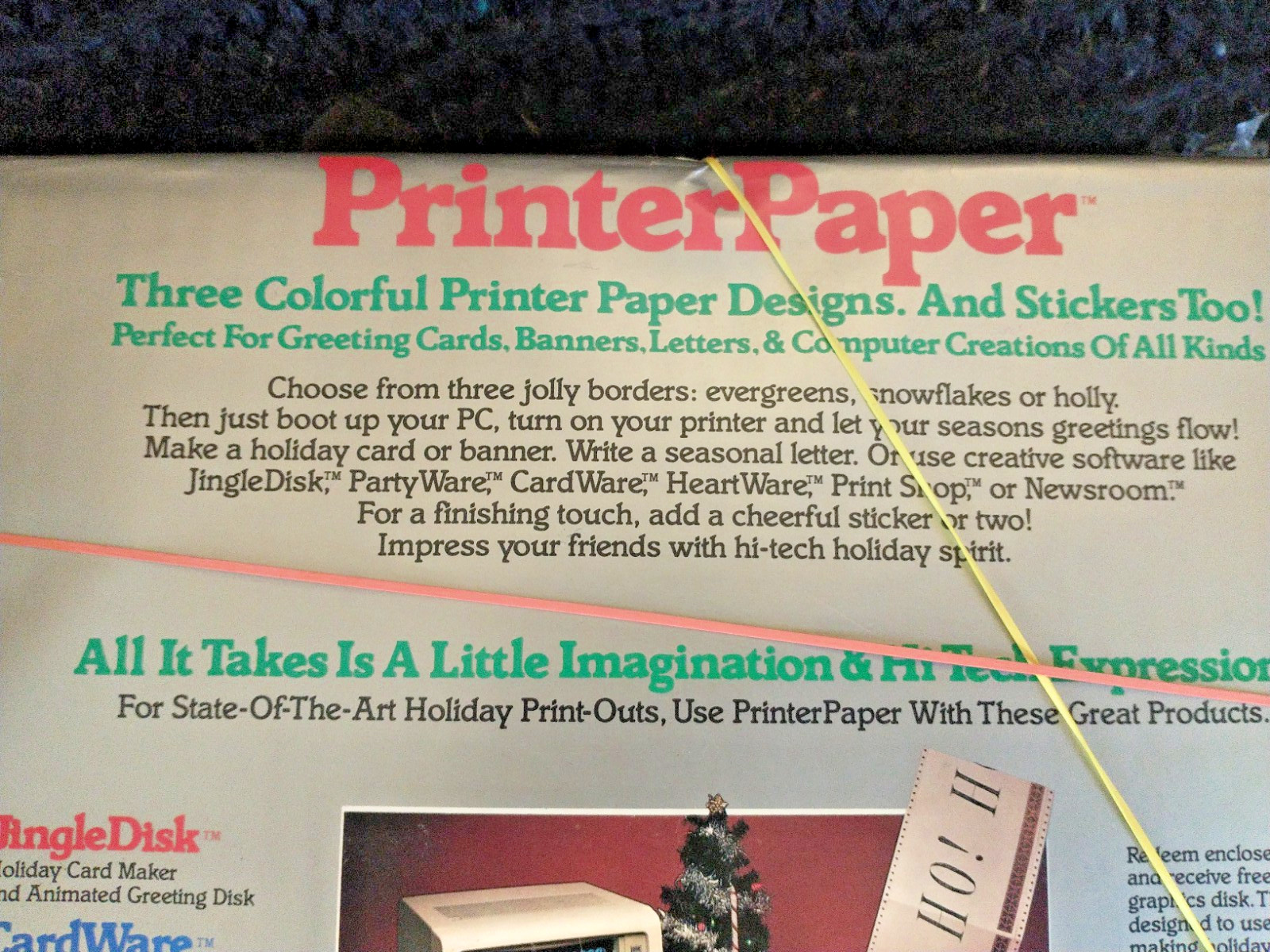 Hi Tech Expressions Continuous Printer Paper Lot Dot Matrix Greeting Paper