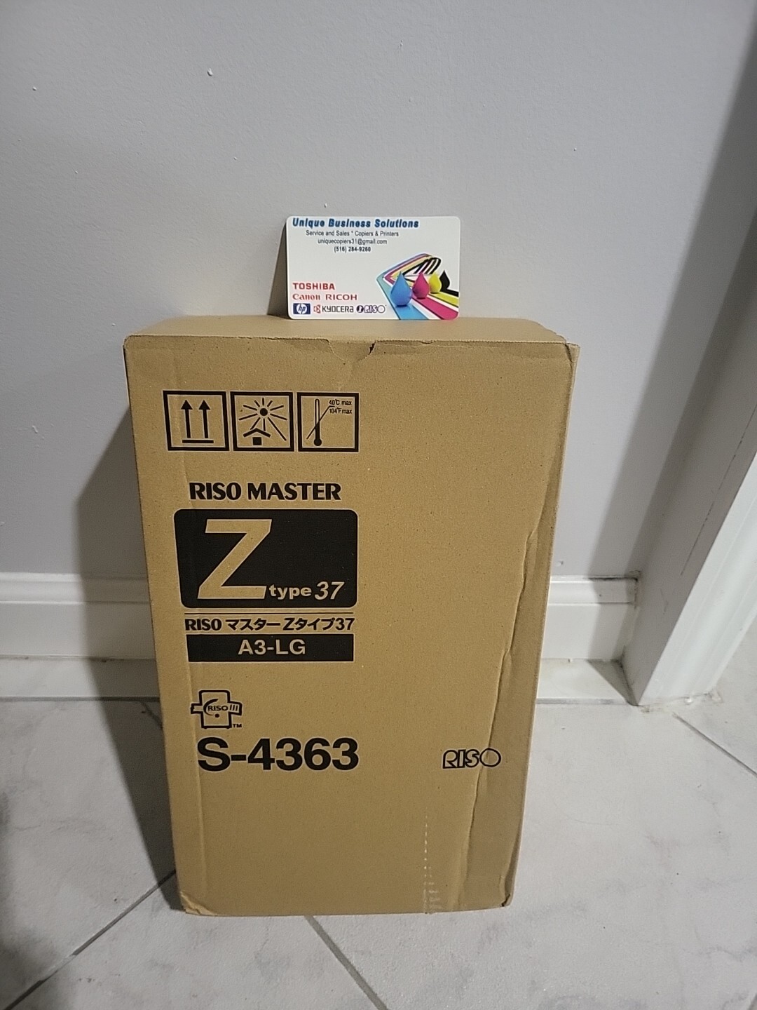 RISO A3-LG S-4363 Master For Risograph EZ390, EZ590 Duplicators ( Box of 2 )